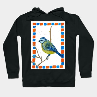 Blue tit illustration Hoodie